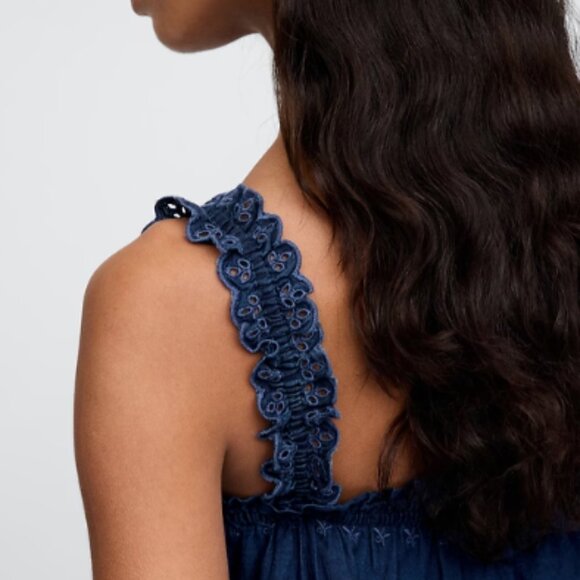 DOEN x GAP Eyelet Shift Mini Dress NEW WITH TAGS - Picture 2 of 6